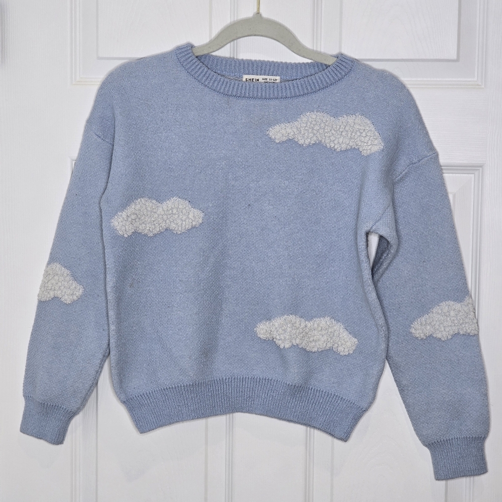 Girl's Size 11/12 Light Blue Cloud Sweater